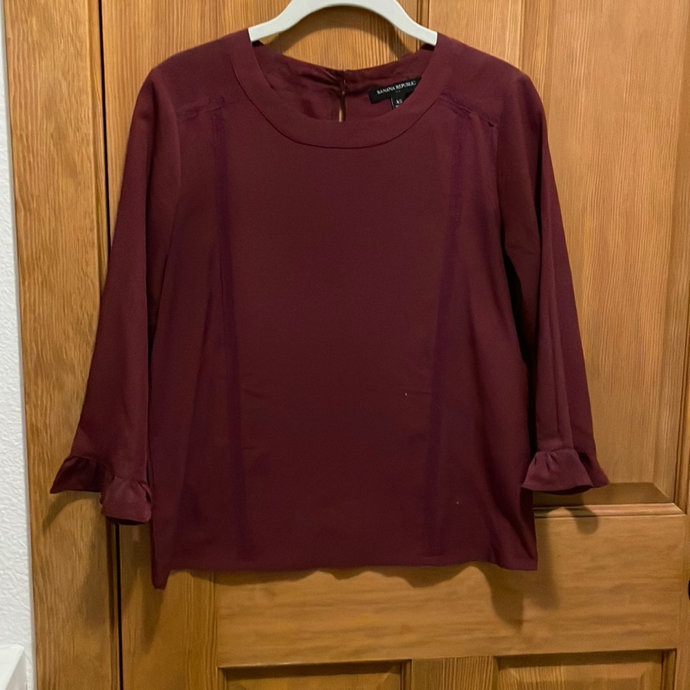 Banana Republic Burgundy Blouse